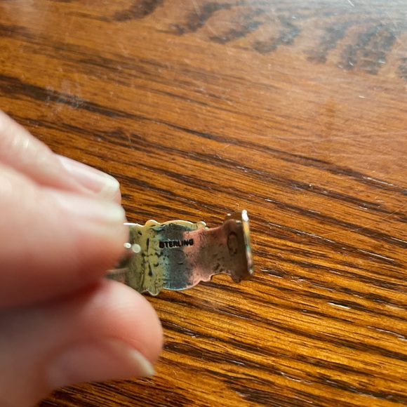 sterling silver half hoop post earrings (backs not included). 7 grams. Feminine - Picture 7 of 9